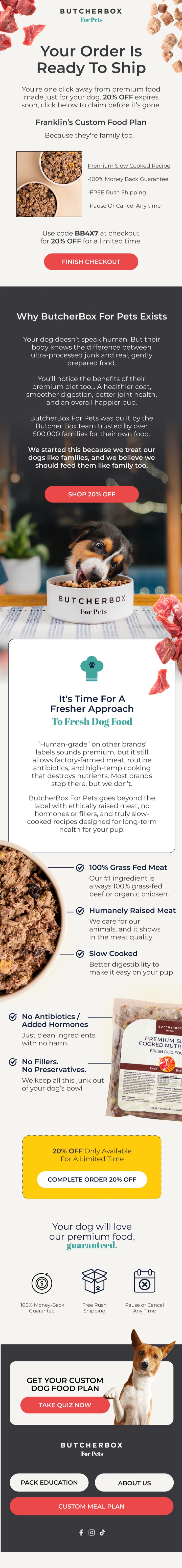 Email diseñado para ButcherBox